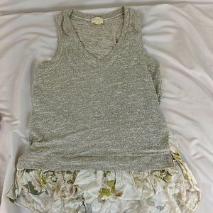 Tank top with floral bottom. Size Large